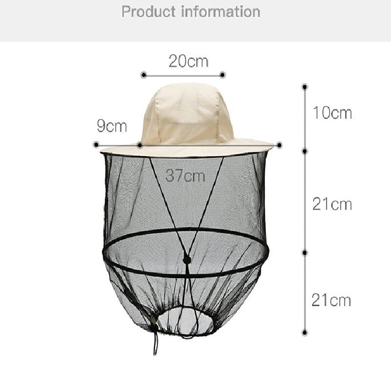 Green camouflage Outdoor Fishing Hat with Mesh Head Net Sun Protection Bucket Cap Anti-Mosquito Fly Guard for Gardening Hiking & Beekeeping