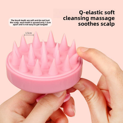 5-Pcs Green Soft Scalp Massager Shampoo Brush with Detachable Bristles Handheld Hair Scrubber for Deep Cleaning and Head Massage
