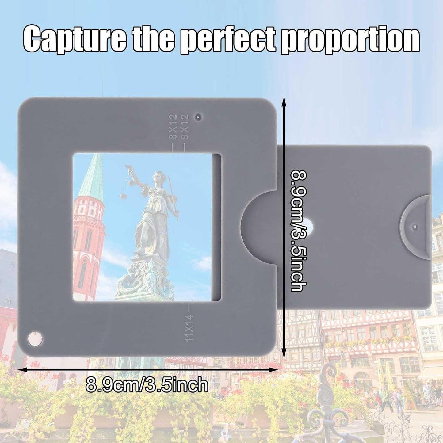3-PCS Grey Portable Artist View Catcher Viewfinder Tool for Painting Composition and Colour Value Identification.