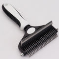 White Pet Grooming Comb – Fine Toothed Side for Hair Removal and Detangling, Ideal for Dogs with Long or Thick Coats in Australia