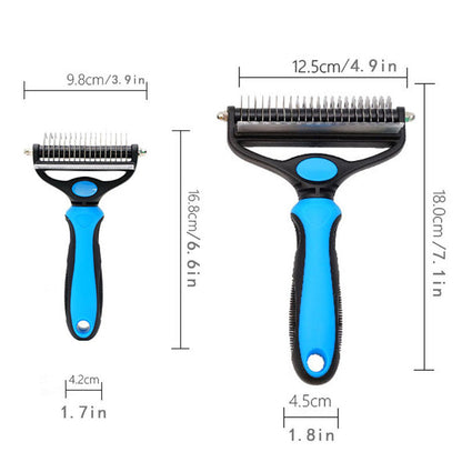 White Pet Grooming Comb – Fine Toothed Side for Hair Removal and Detangling, Ideal for Dogs with Long or Thick Coats in Australia