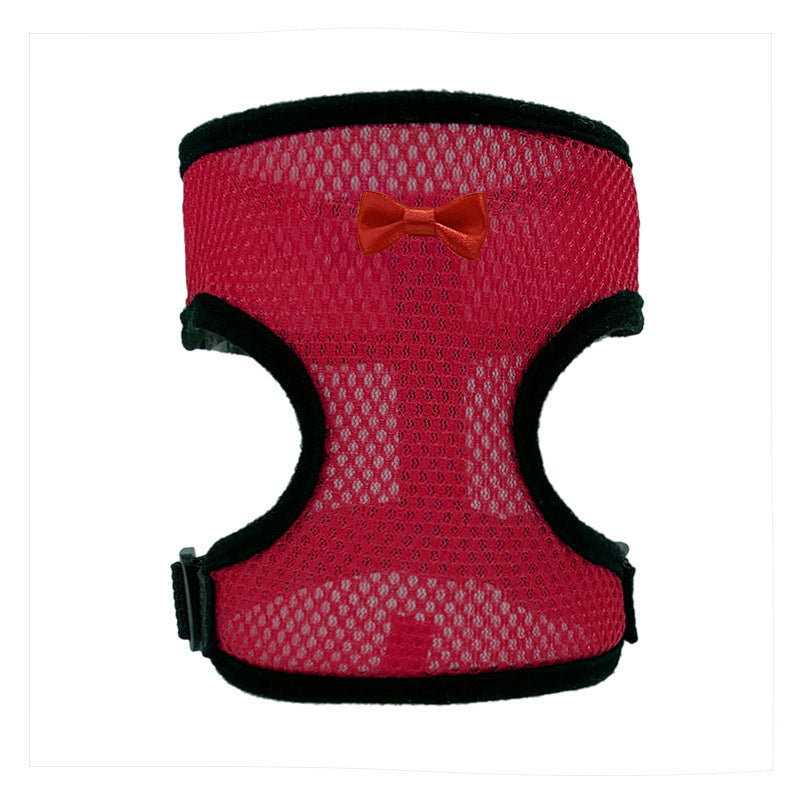 2-Pcs Red Adjustable Pet Harness with Leash – Breathable Mesh Design for Small Dogs, Cats, Chickens, Ducks & More | Anti-Escape, 360° Support, Lightweight & Comfortable in Australia(Size:S)