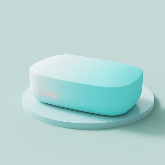 White-to-green gradient  Ultrasonic Contact Lens Cleaner Machine Automatic Washer Case with UV Light LED Display 4 Timer Modes Type-C Rechargeable Portable for Travel.