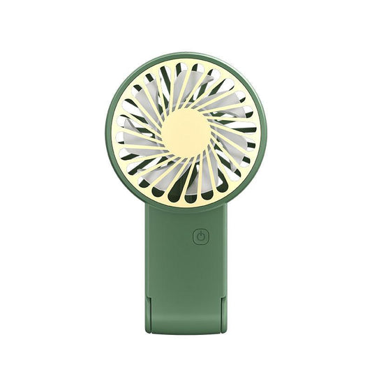 Green 2 Pack Mini Portable Handheld Fan Foldable Desktop Personal Fan USB Rechargeable Pocket Fan with 3 Speeds for Travel Office and Outdoor.
