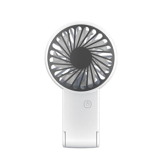 White 2 Pack Mini Portable Handheld Fan Foldable Desktop Personal Fan USB Rechargeable Pocket Fan with 3 Speeds for Travel Office and Outdoor.