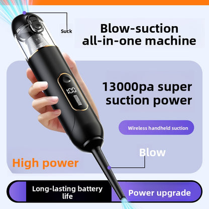 White 2-in-1 Cordless Handheld Car Vacuum Cleaner and Air Blower Powerful Suction Brushless Motor Portable Duster for Home and Auto