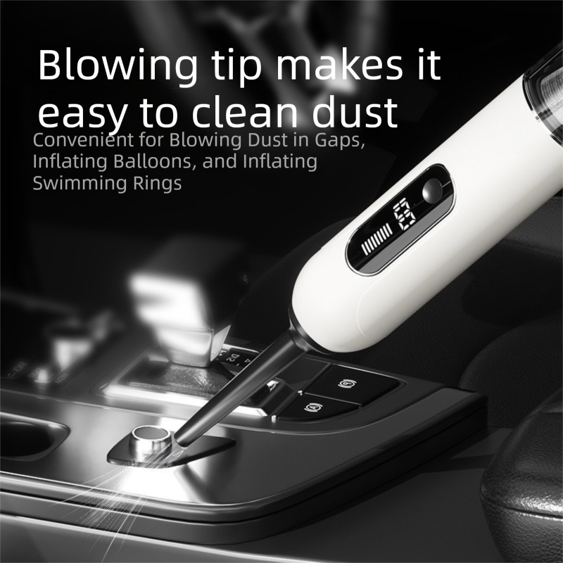 Grey 2-in-1 Cordless Handheld Car Vacuum Cleaner and Air Blower Powerful Suction Brushless Motor Portable Duster for Home and Auto