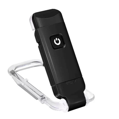 2-PCS Black Mini USB Rechargeable LED Book Light Eye Protection Reading Lamp with Adjustable Clip and Brightness for Kids Students Travel