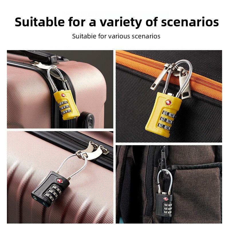 Lake blue TSA Approved Cable Combination Padlock 3-Digit Security Lock for Travel Luggage Suitcase Gym Lockers Durable Steel Wire Australian Travel Essential.