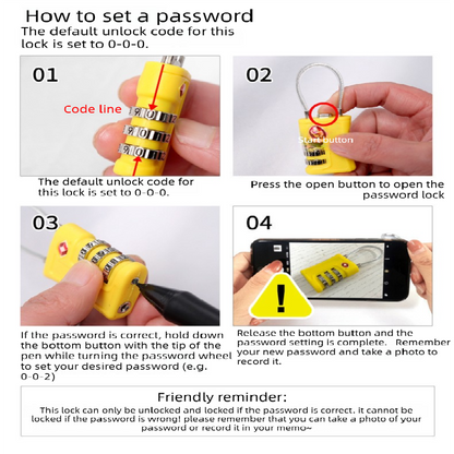 Lake blue TSA Approved Cable Combination Padlock 3-Digit Security Lock for Travel Luggage Suitcase Gym Lockers Durable Steel Wire Australian Travel Essential.