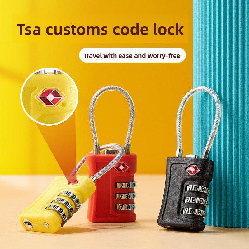 Red TSA Approved Cable Combination Padlock 3-Digit Security Lock for Travel Luggage Suitcase Gym Lockers Durable Steel Wire Australian Travel Essential.