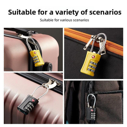 Red TSA Approved Cable Combination Padlock 3-Digit Security Lock for Travel Luggage Suitcase Gym Lockers Durable Steel Wire Australian Travel Essential.