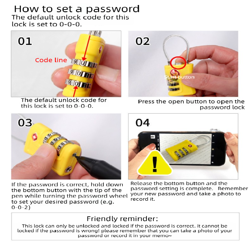 Red TSA Approved Cable Combination Padlock 3-Digit Security Lock for Travel Luggage Suitcase Gym Lockers Durable Steel Wire Australian Travel Essential.