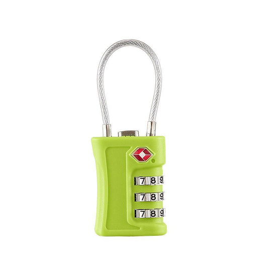 Green TSA Approved Cable Combination Padlock 3-Digit Security Lock for Travel Luggage Suitcase Gym Lockers Durable Steel Wire Australian Travel Essential.