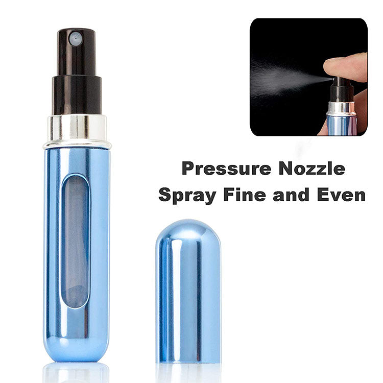 5-Pcs Rose red 5ml Refillable Perfume Atomizer Portable Bottom Fill Travel Spray Bottle for Fragrance and Aftershave Australian Travel Essential