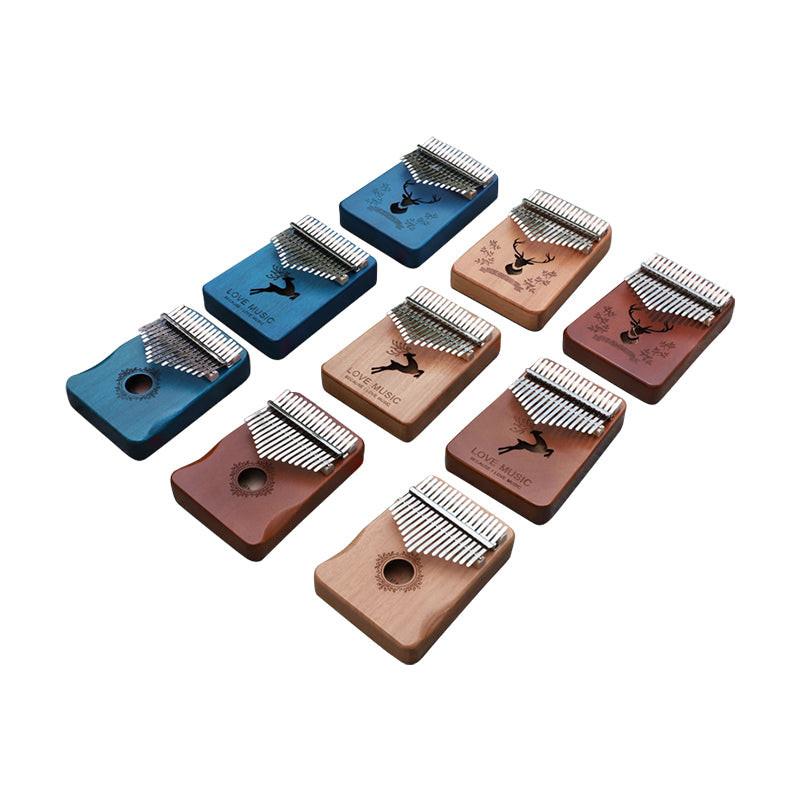 Sapphire blue forest deer 17 Key Kalimba Thumb Piano Solid Wood Portable Finger Piano for Beginners and Music Lovers Includes Tuning Kit and Bag for Australian Lifestyle.