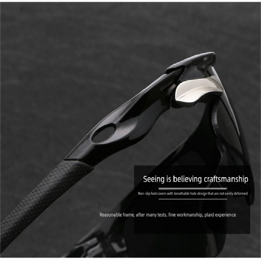 2-PCS Bright black frame with green mercury Men's Sports Cycling Sunglasses Windproof PC Frame Wrap Around Design for Riding Fishing Running Reliable Outdoor Protection Australian Style