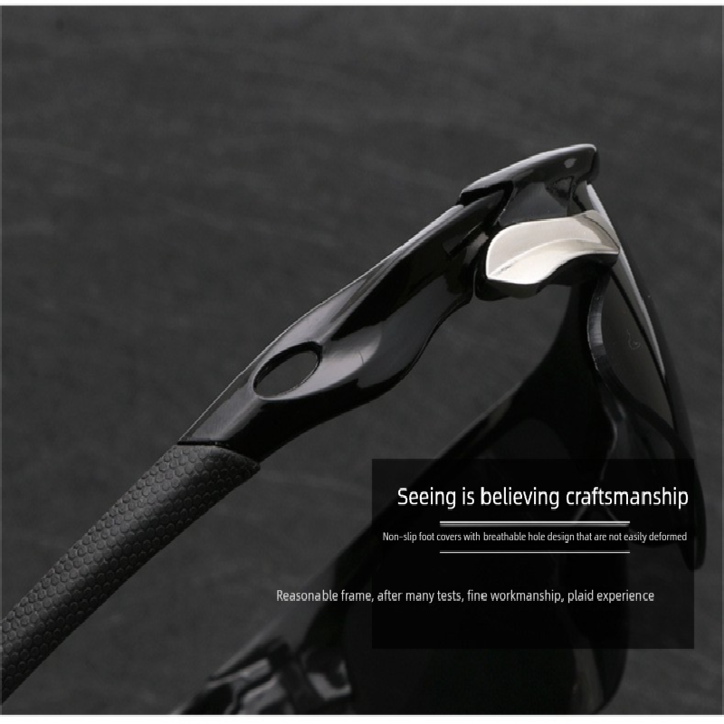 2-PCS Bright black-framed night vision Men's Sports Cycling Sunglasses Windproof PC Frame Wrap Around Design for Riding Fishing Running Reliable Outdoor Protection Australian Style