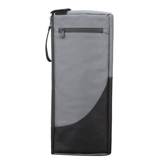 Black and Grey Insulated Golf Cooler Bag Portable Thermal Carrier Holds 6 Cans or 2 Wine Bottles with Shoulder Strap for Australian Golf Course and BBQ.