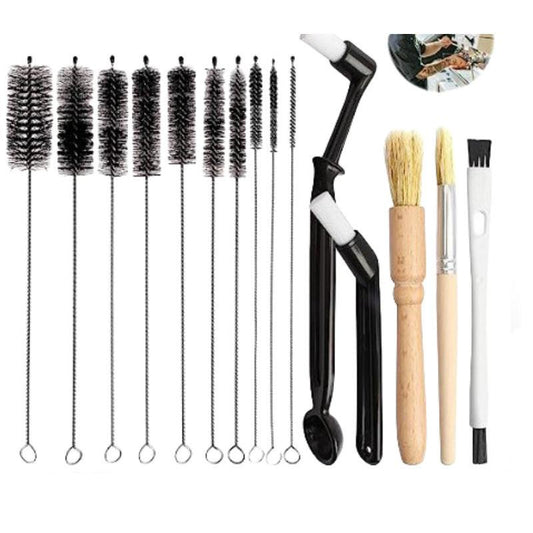 15 Piece Coffee Machine Cleaning Brush Set Barista Kit for Espresso Machines and Grinders Group Head and Steam Wand Cleaner Australian Home Barista Essential.