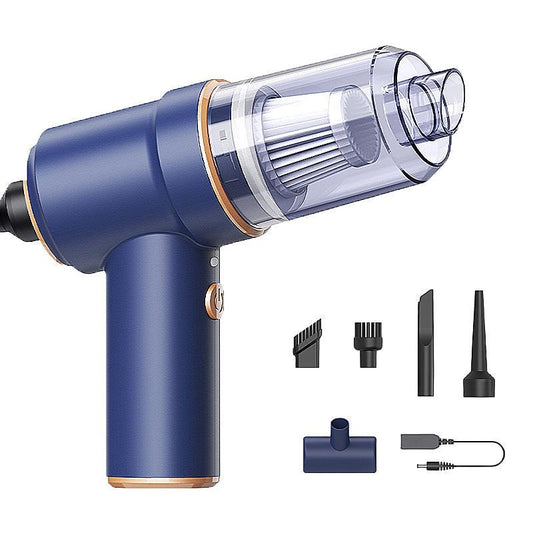 Cordless Handheld Car Vacuum Cleaner 2-in-1 Air Duster Blower 120W High Power Portable Mini Detailer for Auto Home Office Morant Blue.