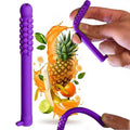 5 Pack Silicone Essential Oil Breathing Stick Chewable Fidget Tube for Stress Relief & Focus Mixed Berry Jam Scent Purple.