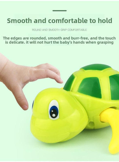 Three-Piece Wind-Up Swimming Turtle Bath Toy Set (Yellow, Green, and Blue Colors), Adorable Floating Turtle Combo, Fun Water Play Toy, Ideal Gift for Infants and Toddlers.