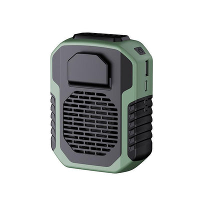 Portable Waist Clip Fan 6000mAh Rechargeable Personal Air Conditioner with Power Bank Function Heavy Duty Wearable Belt Fan for Tradies Camping and Outdoor Work Green.