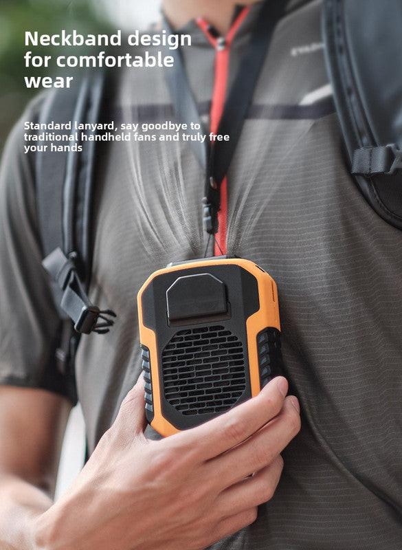Portable Waist Clip Fan 6000mAh Rechargeable Personal Air Conditioner with Power Bank Function Heavy Duty Wearable Belt Fan for Tradies Camping and Outdoor Work Green.