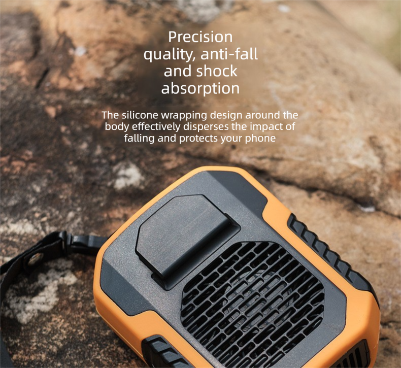 Portable Waist Clip Fan 6000mAh Rechargeable Personal Air Conditioner with Power Bank Function Heavy Duty Wearable Belt Fan for Tradies Camping and Outdoor Work Green.
