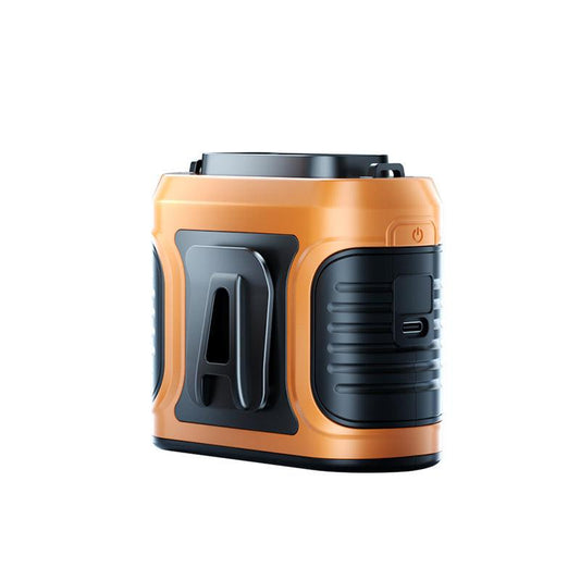 Waist Clip Fan 6000mAh Rechargeable Portable Personal Fan with Dual Outlet 13500RPM High Speed Airflow for Outdoor Work Orange.