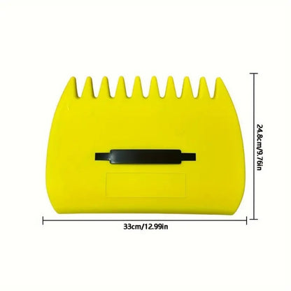 Pair of Horticultural Leaf Rake Hand Tools Set Large Plastic Claw Grabber Ideal for Collecting Yard Debris, Grass Clippings, and Scraps Light green