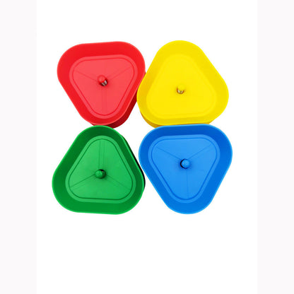 Triangle Playing Card Holders 4 Pack Hands Free Game Organizers for Kids Seniors and Adults Ideal for Family Poker Nights
