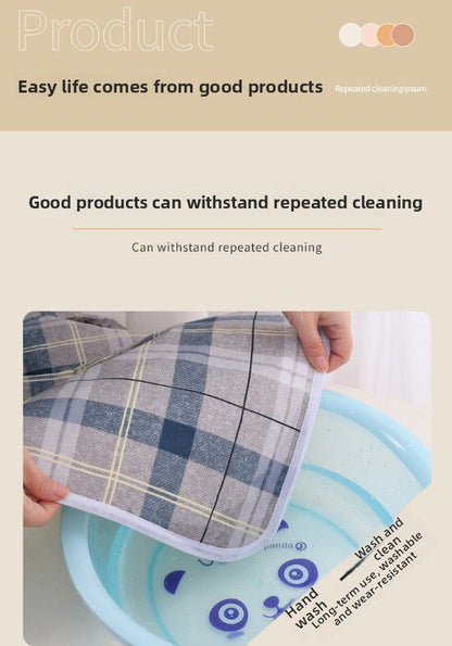 Washable Incontinence Bed Pad 115x200cm Reusable Waterproof Mattress Protector with Non-Slip Backing 4-Layer Absorbent Underpad for Elderly and Adults Dark Brown