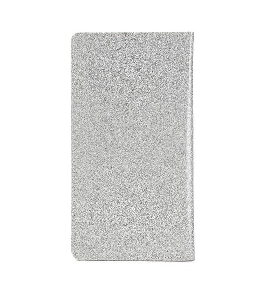 Car Registration and Insurance Holder Silver Glitter - Bling Vehicle Document Wallet - Slim Glove Box Organiser for Rego Papers & Travel IDs - Sparkle PU Leather Case