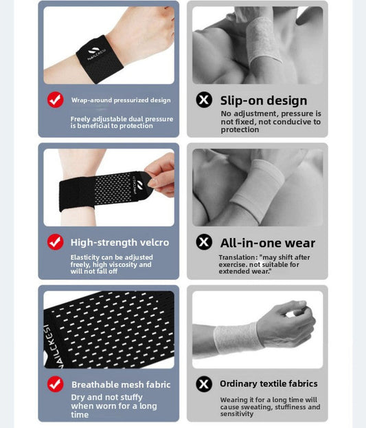 2PCS Adjustable Wrist Support Brace Ultra Thin Breathable Mesh Wrap for Sports Tennis Gym & Daily Office Use One Size Fits Most Fashion Grey