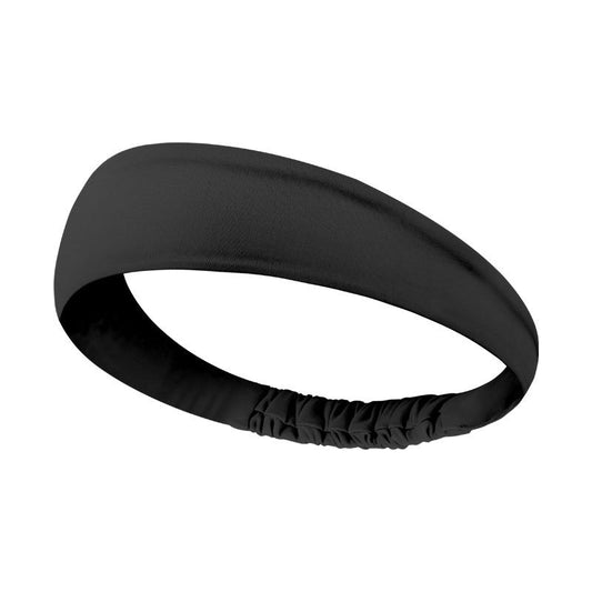 2 Pack Sports Headband with Silicone Sweat Guide Non-Slip Moisture Wicking Hair Band for Running Yoga Gym Fitness Quick Dry Breathable (Black & Purple)