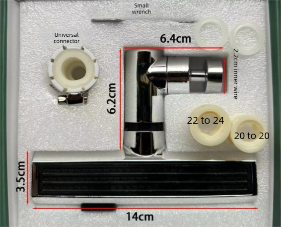 Waterfall Kitchen Tap Extender 360 Swivel Faucet Aerator Attachment 3 Spray Modes High Pressure Splash Proof Sink Nozzle with Universal Adapters Chrome Finish.