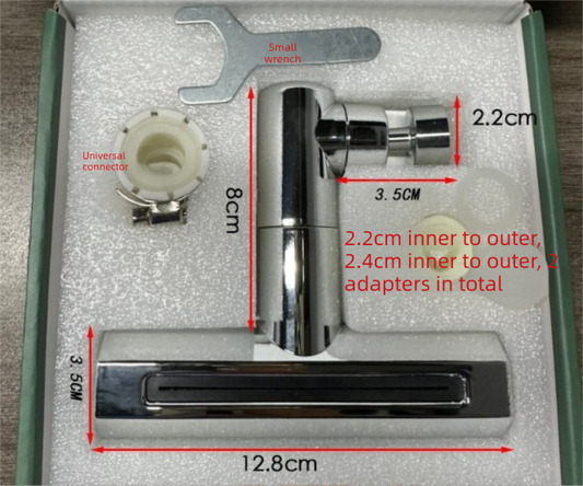 Waterfall Kitchen Tap Extender 4 Spray Modes 360 Swivel Faucet Aerator Flying Rain Nozzle High Pressure Sink Attachment Universal Fit Chrome Finish.
