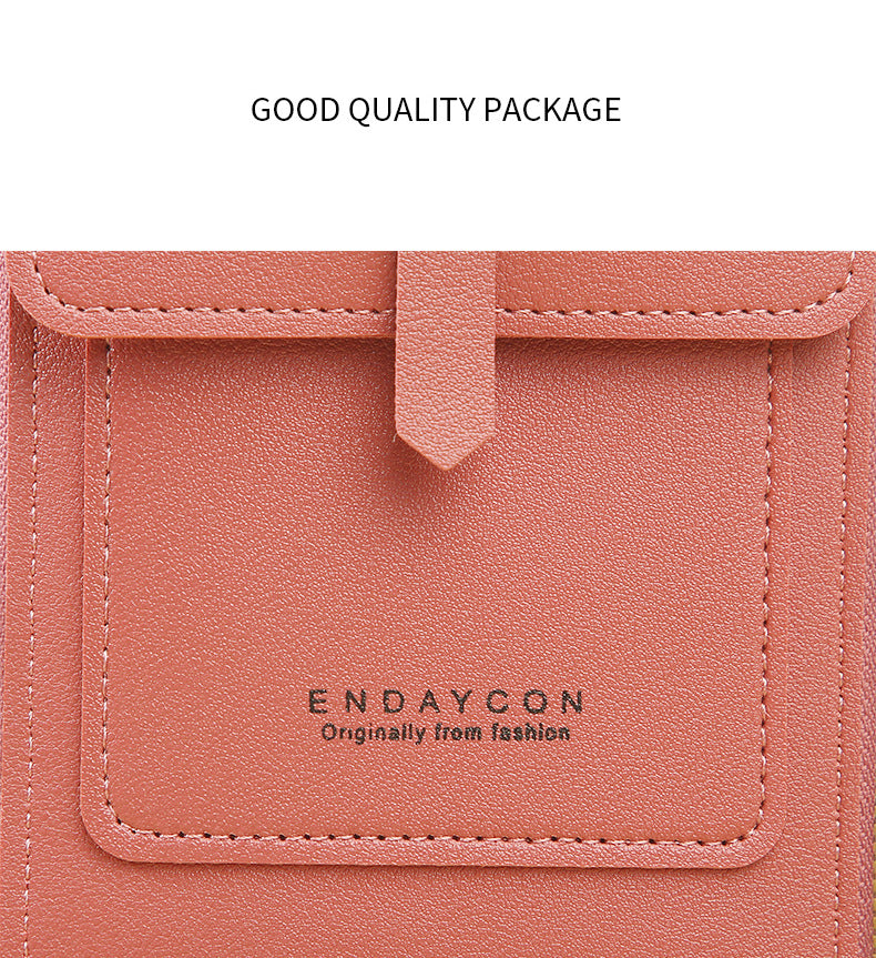 Women's Crossbody Phone Bag with Clear Touch Screen Window PU Leather Wallet Purse Multi-Pocket Shoulder Handbag Adjustable Strap Card Holder Grey