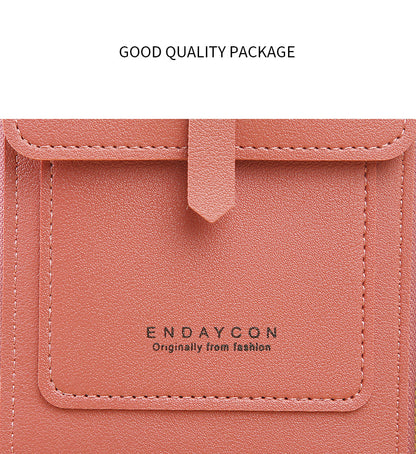 Women's Crossbody Phone Bag with Clear Touch Screen Window PU Leather Wallet Purse Multi-Pocket Shoulder Handbag Adjustable Strap Card Holder Grey