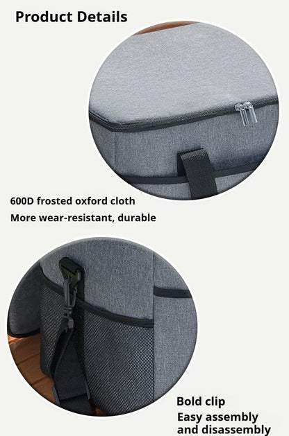 Large 35L Insulated Cooler Bag Soft Sided Leakproof Thermal Tote for Camping Beach Picnic BBQ Heavy Duty Grocery Carrier Grey.