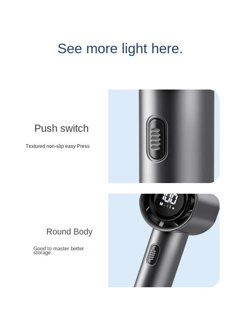 High Speed Handheld Turbo Fan Champagne Gold 3 Adjustable Speeds LED Display Portable Personal Cooling Fan Rechargeable for Travel Office Outdoor.