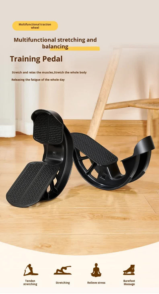 2 PCS Dual Foot Rocker with Connecting Bar - Calf & Ankle Stretcher System for Plantar Fasciitis Relief - Linked Incline Board with Stabiliser Axis - Heavy Duty Blue