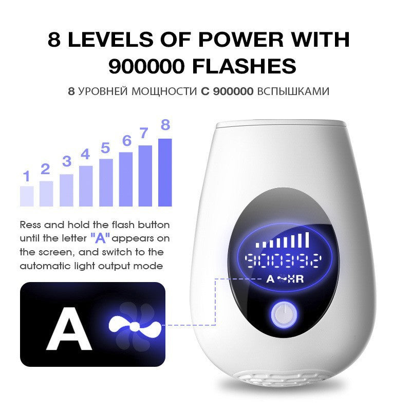 IPL Laser Hair Removal Handset for Women & Men - 900,000 Flashes Home Use Hair Remover Device for Face Body Bikini & Underarms - Painless & Effective Reduction - AU Plug Dark Green