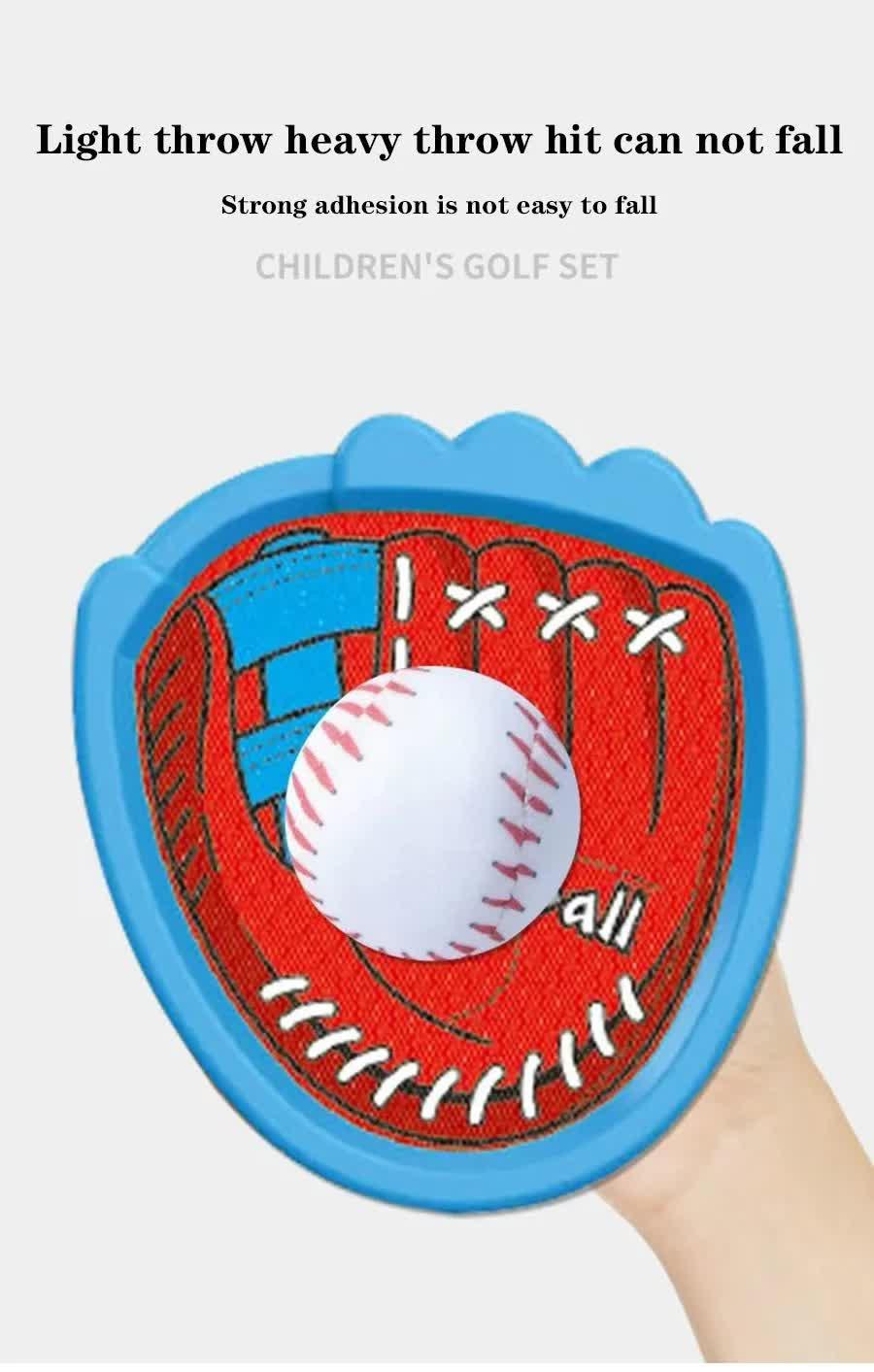LED Light Up Toss and Catch Game Set - 2 Glowing Blue Paddles & 3 Sticky Basketball - Fun Outdoor Beach & Camping Toy for Kids & Adults - Includes Mesh Storage Bag.