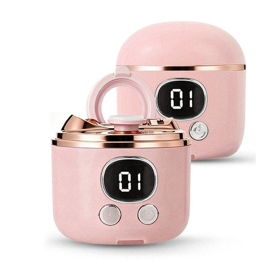 2-in-1 Electric Nail Clipper with Magnifying Glass & LED Light - Automatic Nail Trimmer & Polisher for Babies, Seniors & Adults - Safe USB Rechargeable Manicure Tool with Debris Storage - Pink.