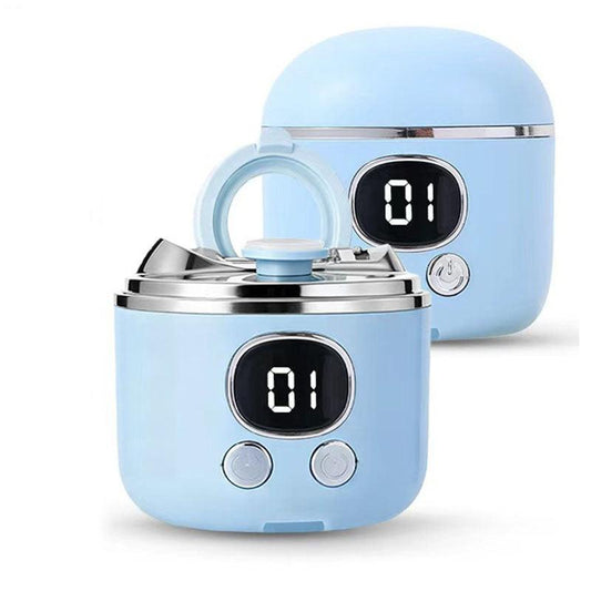 2-in-1 Electric Nail Clipper with Magnifying Glass & LED Light - Automatic Nail Trimmer & Polisher for Babies, Seniors & Adults - Safe USB Rechargeable Manicure Tool with Debris Storage - Blue.
