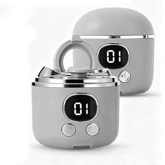 2-in-1 Electric Nail Clipper with Magnifying Glass & LED Light - Automatic Nail Trimmer & Polisher for Babies, Seniors & Adults - Safe USB Rechargeable Manicure Tool with Debris Storage - Grey.