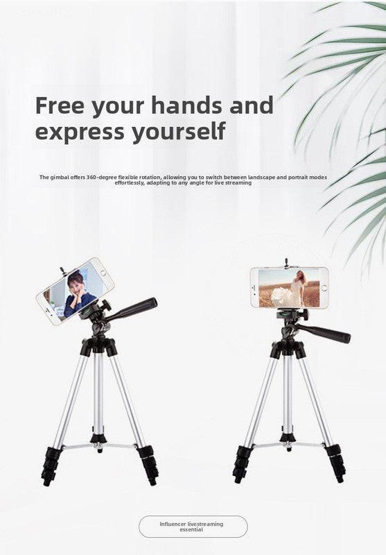 3120 Black Camera & Phone Tripod Stand - 110cm Lightweight Aluminium Portable Travel Mount with 3-Way Head & Universal Smartphone Holder - Adjustable Vlogging Gear - Black.